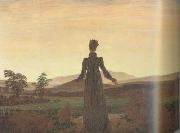 Caspar David Friedrich Woman Before the Setting Sun (mk10) painting